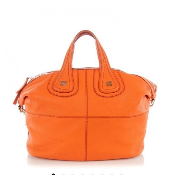 GIVENCHY Sugar Goatskin Medium Nightingale Orange with dustbag NWOT - Picture 1 of 10